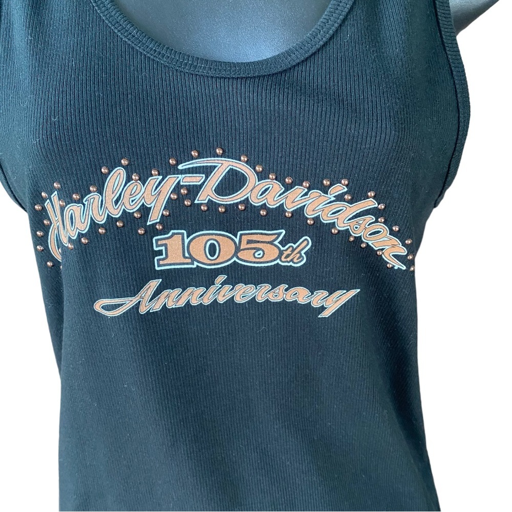 Harley Davidson 105th Anniversary NWT Black Tank Top  Size Medium - Picture 2 of 5
